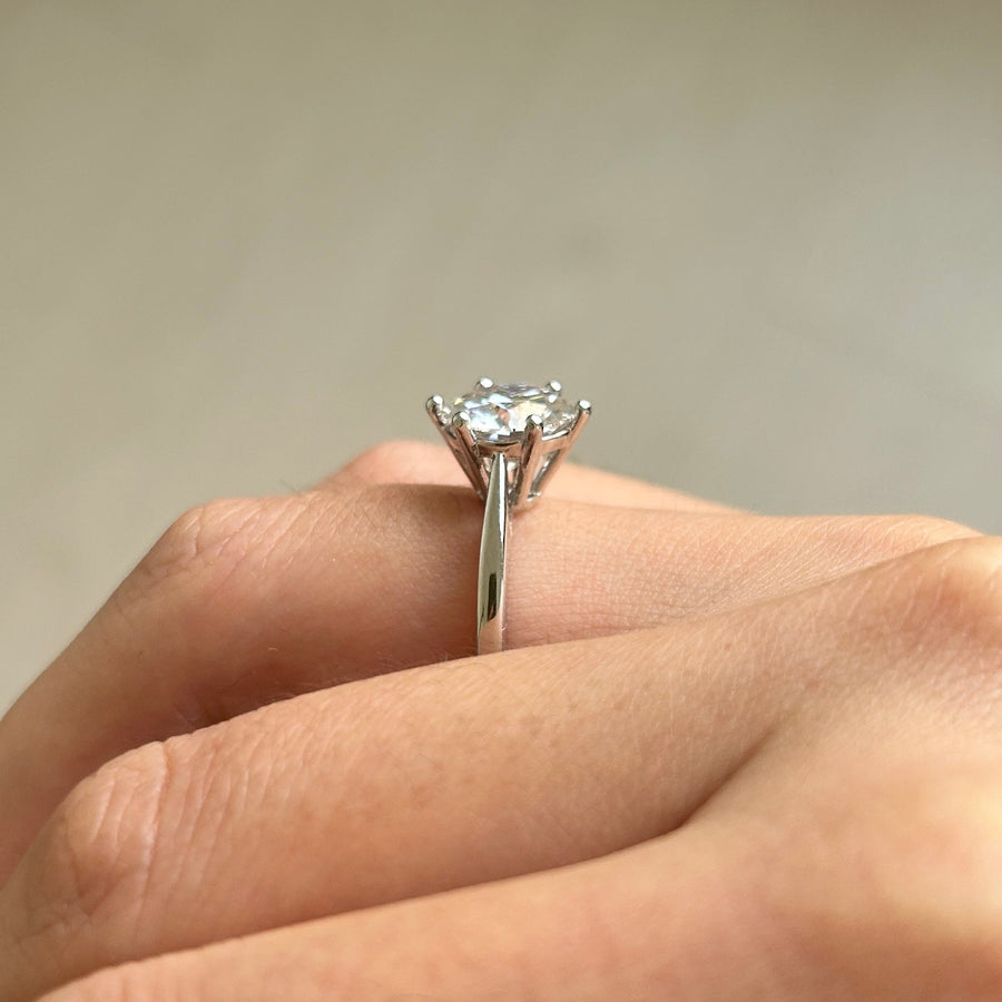 Classic Round Cut Enhancer Wedding Bridal Set In Sterling Silver shine