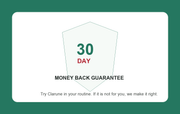 Clarune 30 day guarantee seal
