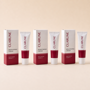 Exactly three Clarune cream tubes and three matching cartons for the Buy 2 Get 1 Free offer