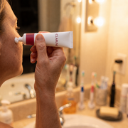 Clarune brightening cream applied in a simple nightly skincare routine