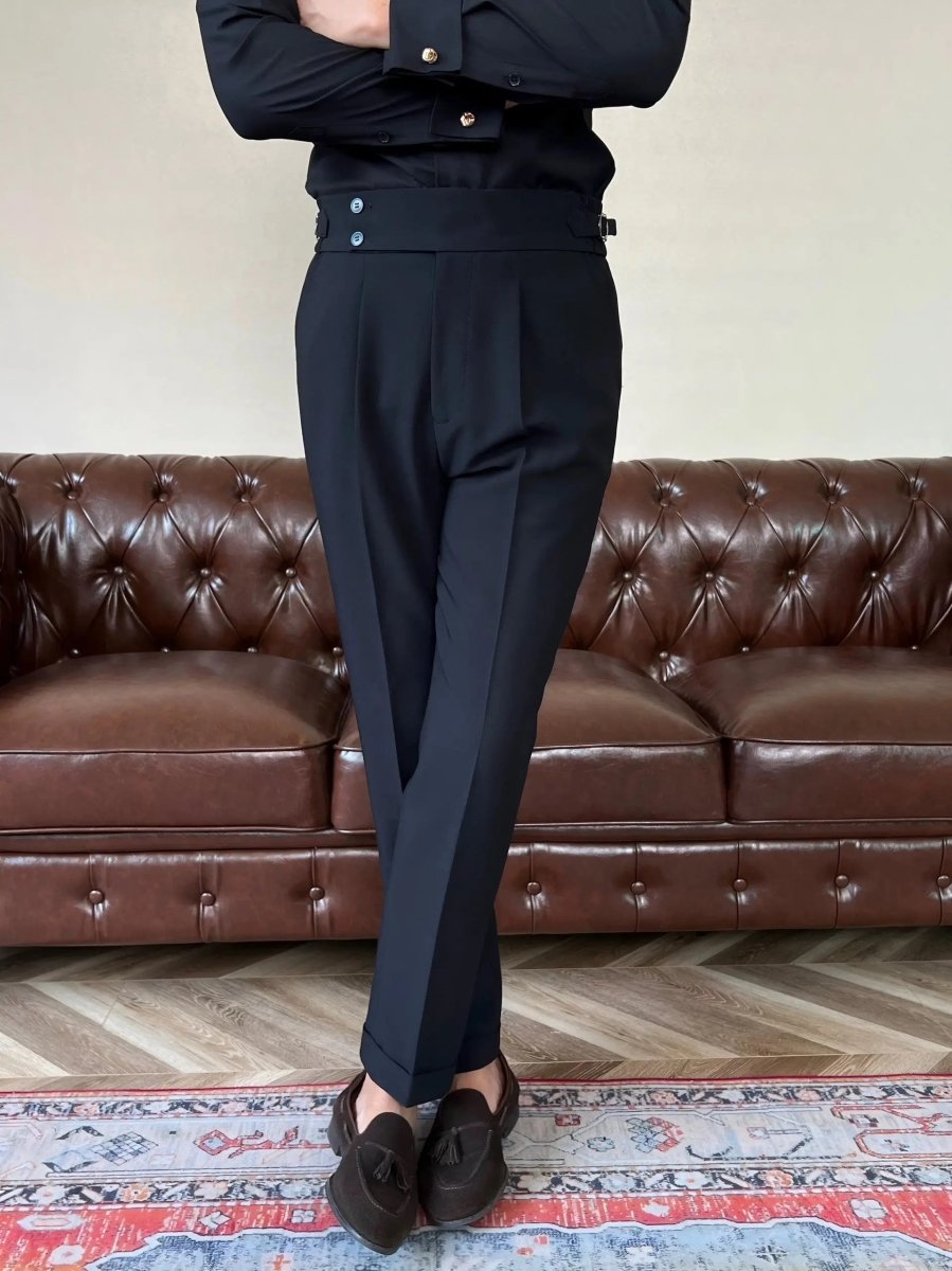 Classic Italy Sidetab Elastic Trousers - CAAYWORLD CAAYWORLD