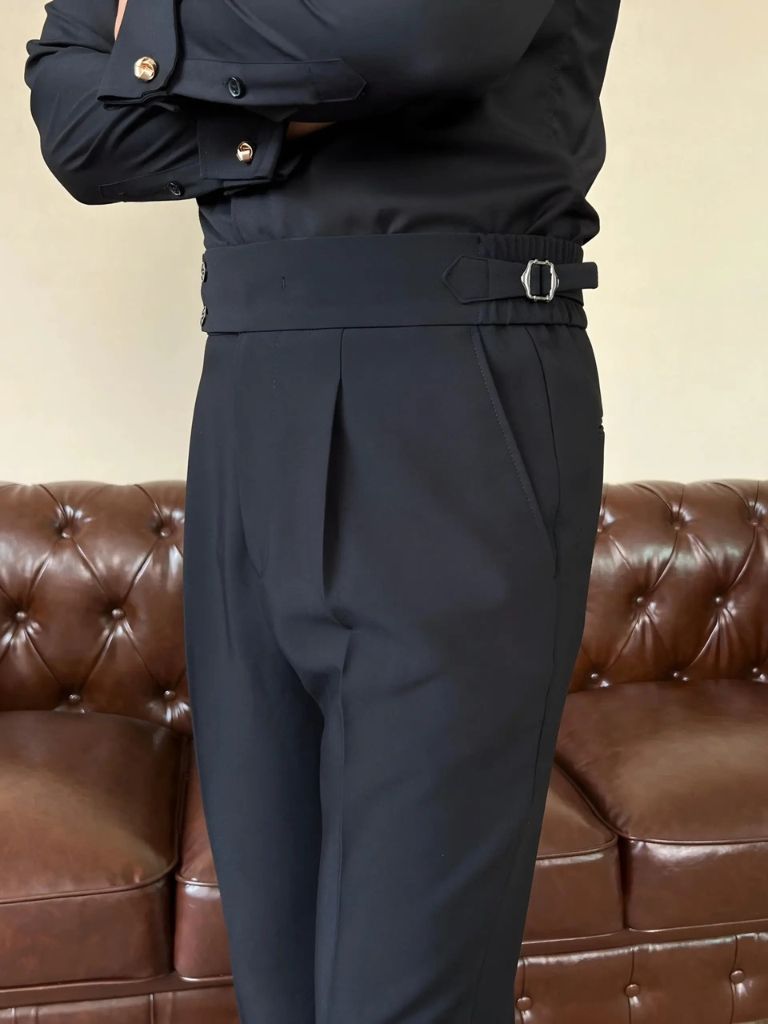 Classic Italy Sidetab Elastic Trousers - CAAYWORLD CAAYWORLD
