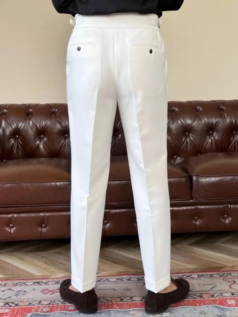 Classic Italy Sidetab Elastic Trousers - CAAYWORLD CAAYWORLD