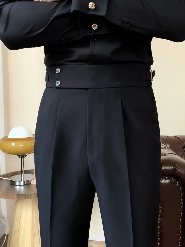 Classic Italy Sidetab Elastic Trousers - CAAYWORLD CAAYWORLD