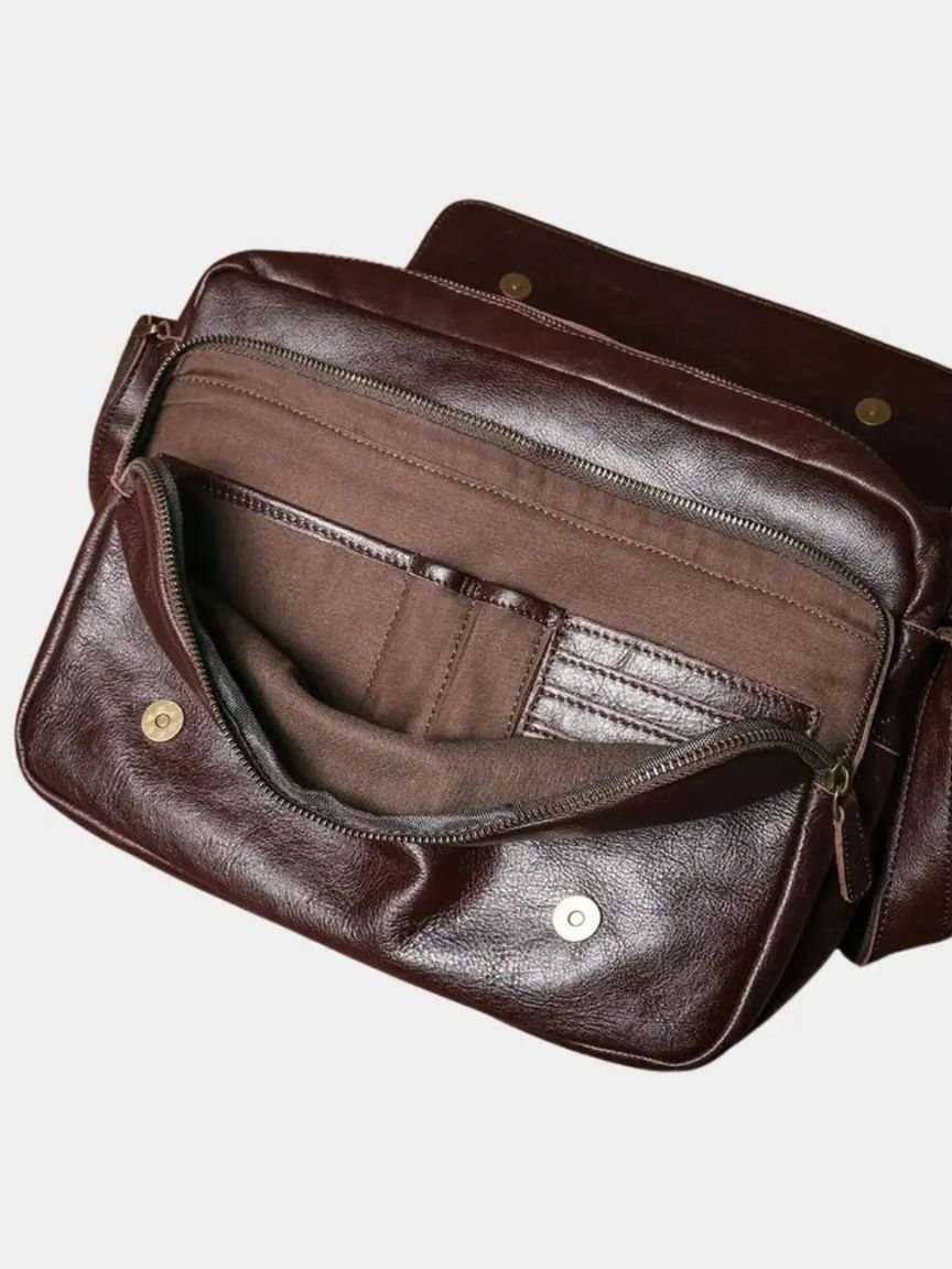 Classic Messenger Leather Bag - CAAYWORLD CAAYWORLD