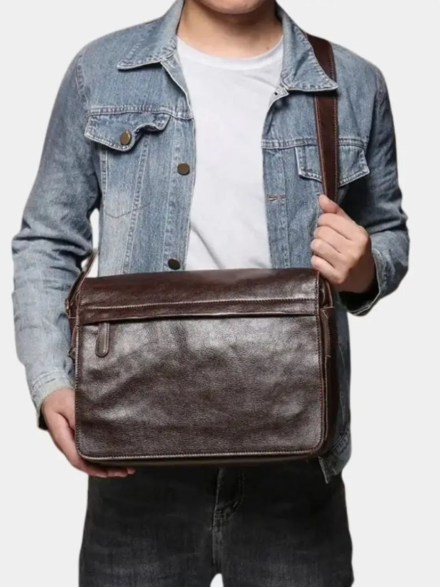 Classic Messenger Leather Bag - CAAYWORLD CAAYWORLD