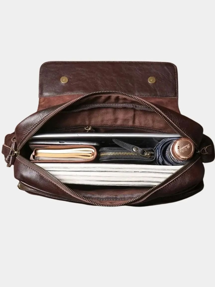 Classic Messenger Leather Bag - CAAYWORLD CAAYWORLD