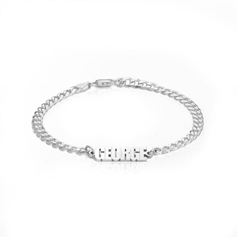 Custom Name Cuban Chain Bracelet for Men Shineofidamond