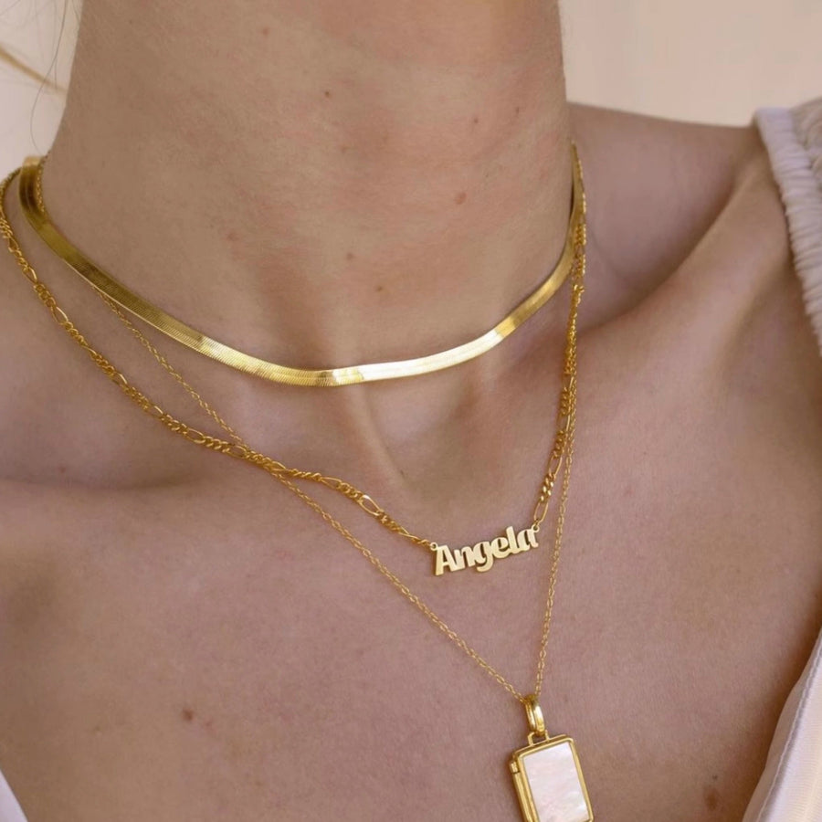 Custom Sterling Silver Name Necklace – Personalized Gift with Box Chain in Silver, Gold or Rose Gold hot