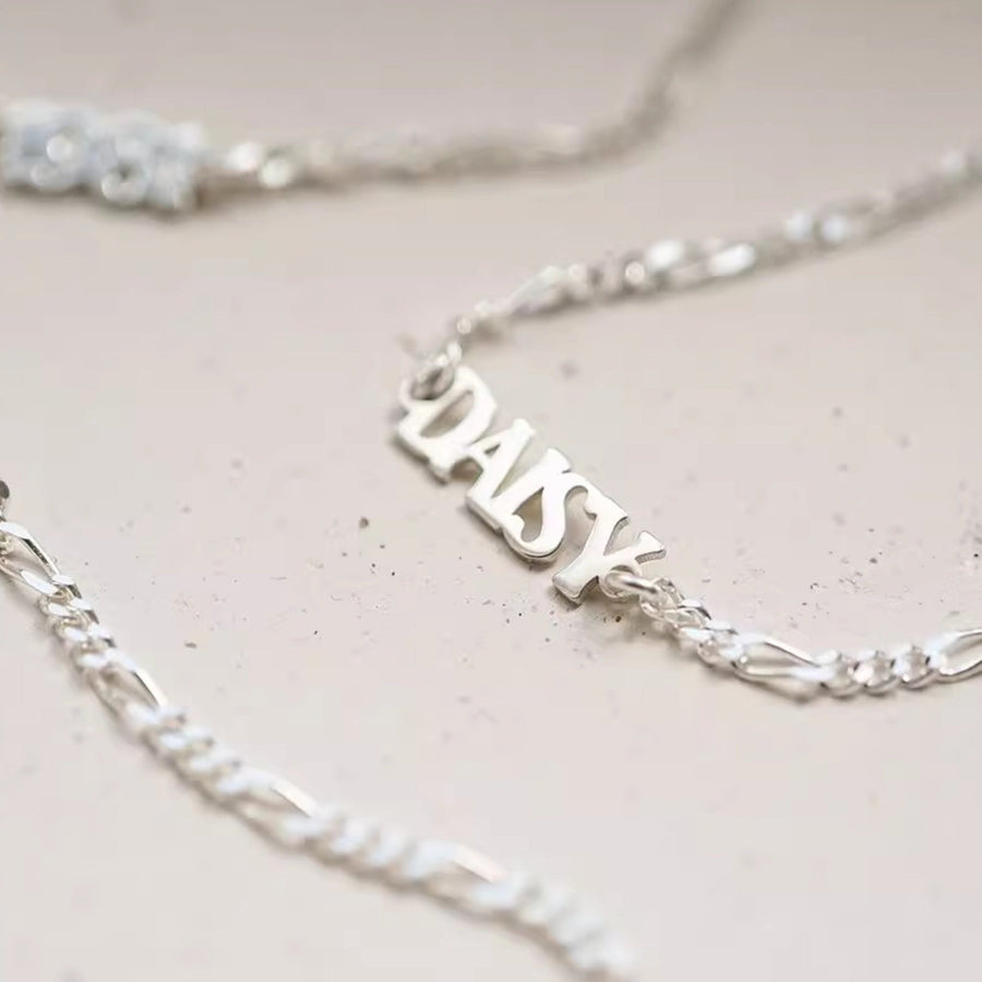Custom Sterling Silver Name Necklace – Personalized Gift with Box Chain in Silver, Gold or Rose Gold hot