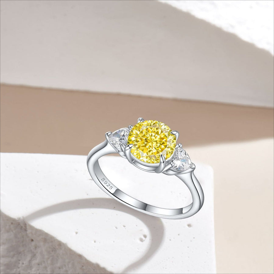 2.0CT Round Cut Three Stone Sterling Silver Engagement Ring(Multi Color available) shine of diamond