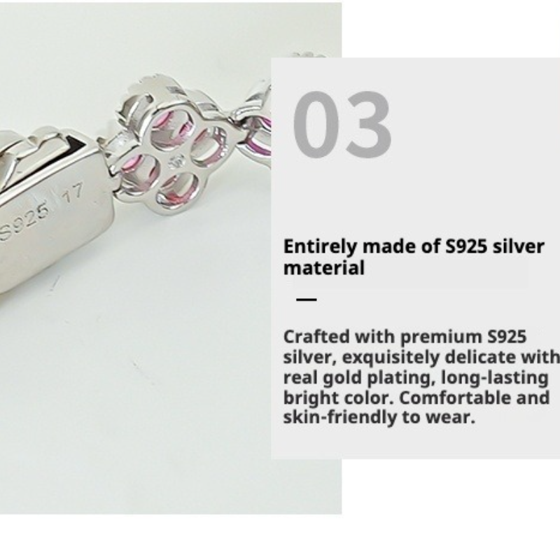 Clovers Design Multicolor Gemstone Bracelet in Sterling Silver Shine of Diamond