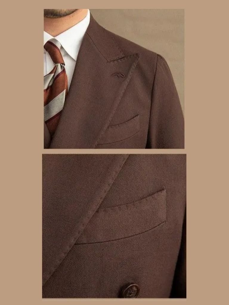 Dark Brown Garbadine Suit - CAAYWORLD CAAYWORLD
