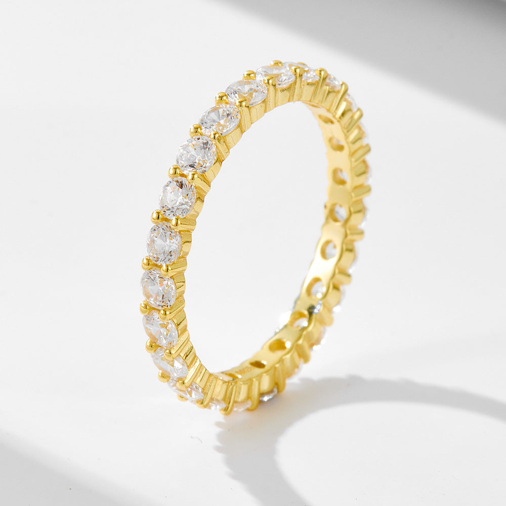 Classic Eternity Sterling Silver Wedding Band Shineofidamond