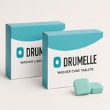 Two Drumelle washer-care tablet boxes