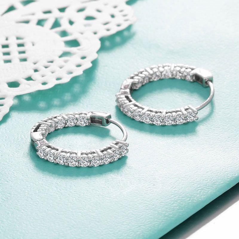 Classic Sterling Silver Hoop Earrings shineofdiamond