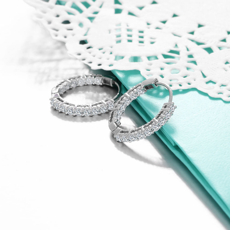 Classic Sterling Silver Hoop Earrings shineofdiamond