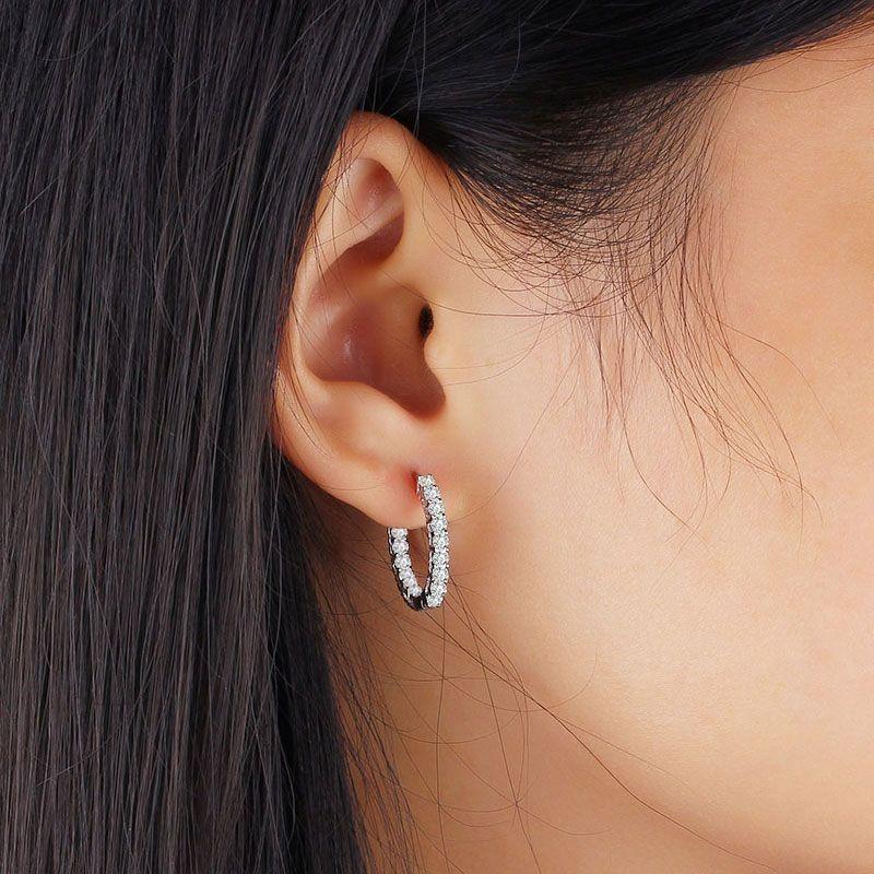 Classic Sterling Silver Hoop Earrings shineofdiamond