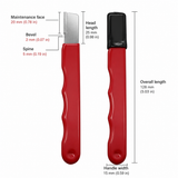 Exact EdgeSharp dimensions with exposed maintenance head and fitted black protective cover