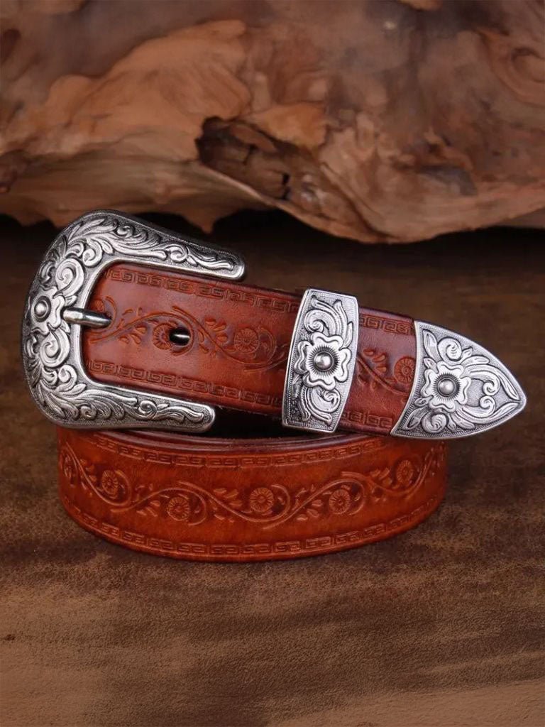 Elegant Western Leather Belt - CAAYWORLD CAAYWORLD