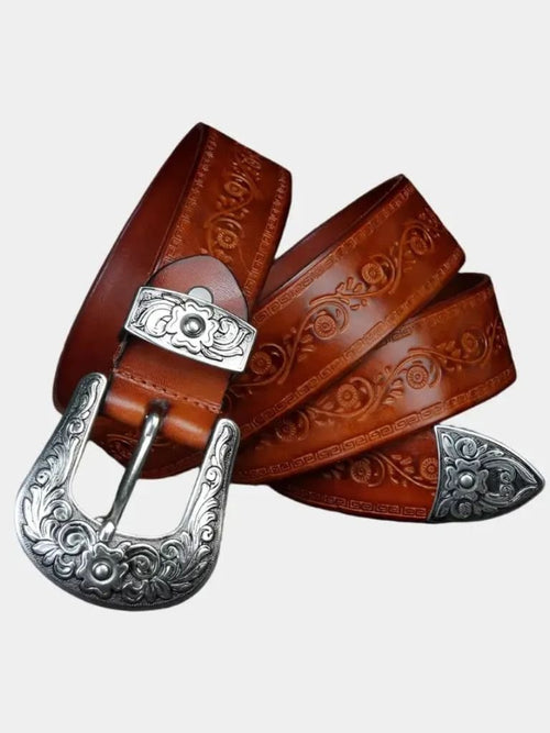 Elegant Western Leather Belt - CAAYWORLD CAAYWORLD