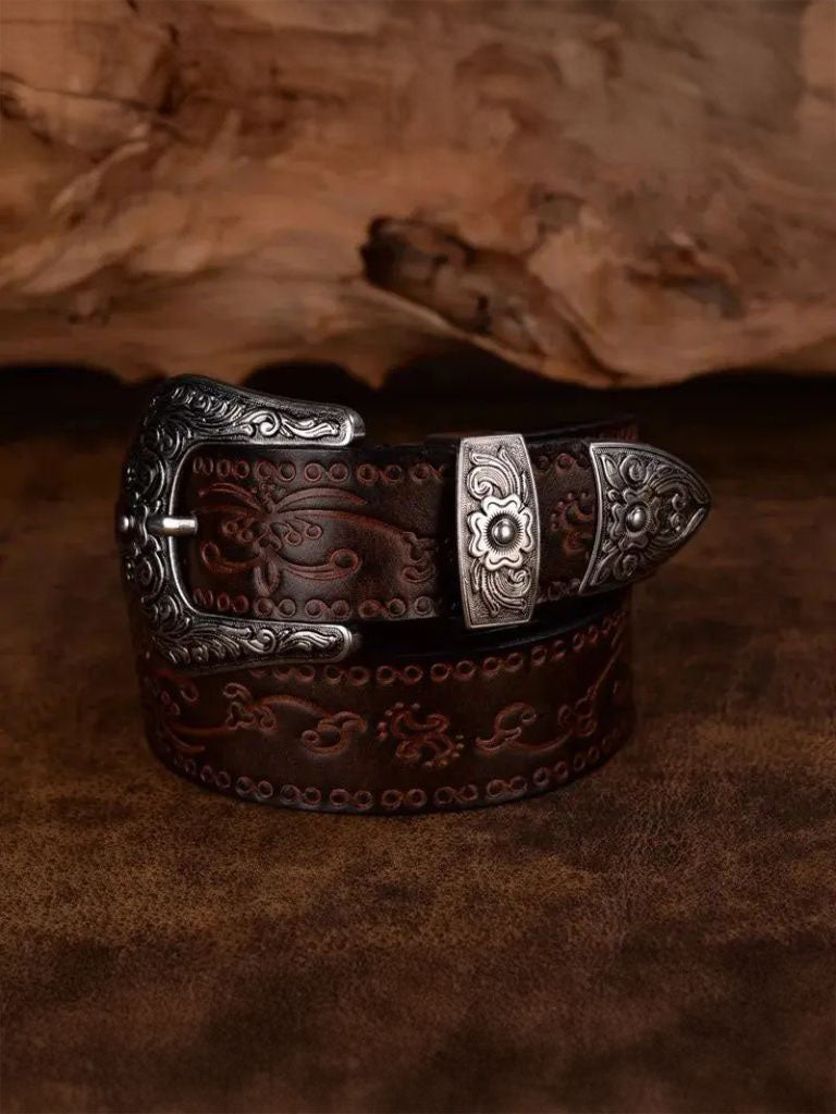 Elegant Western Leather Belt - CAAYWORLD CAAYWORLD