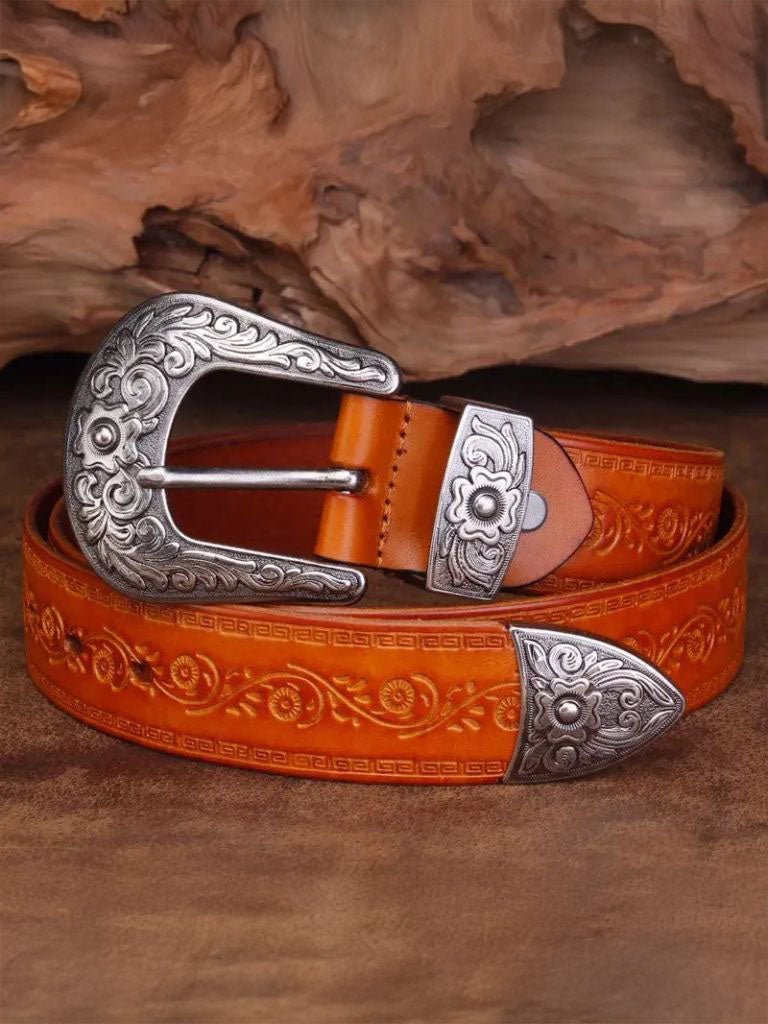 Elegant Western Leather Belt - CAAYWORLD CAAYWORLD