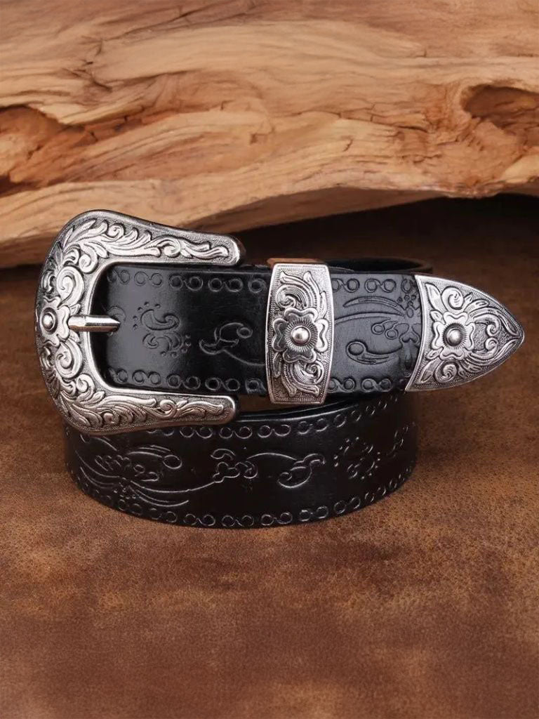Elegant Western Leather Belt - CAAYWORLD CAAYWORLD