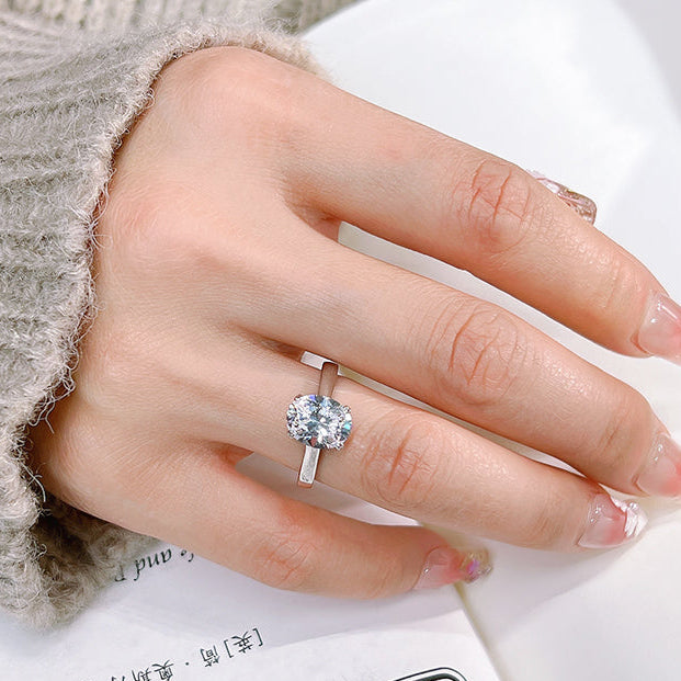 Thin Band Design Oval Cut Engagement Ring  Engagement Ring shineofdiamond