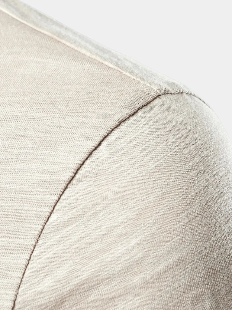 Essential Casual Henley Neck T-Shirt - CAAYWORLD CAAYWORLD