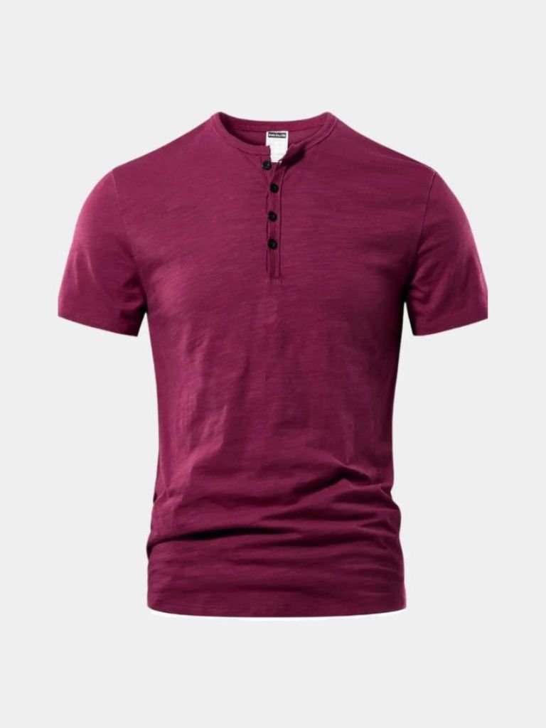Essential Casual Henley Neck T-Shirt - CAAYWORLD CAAYWORLD