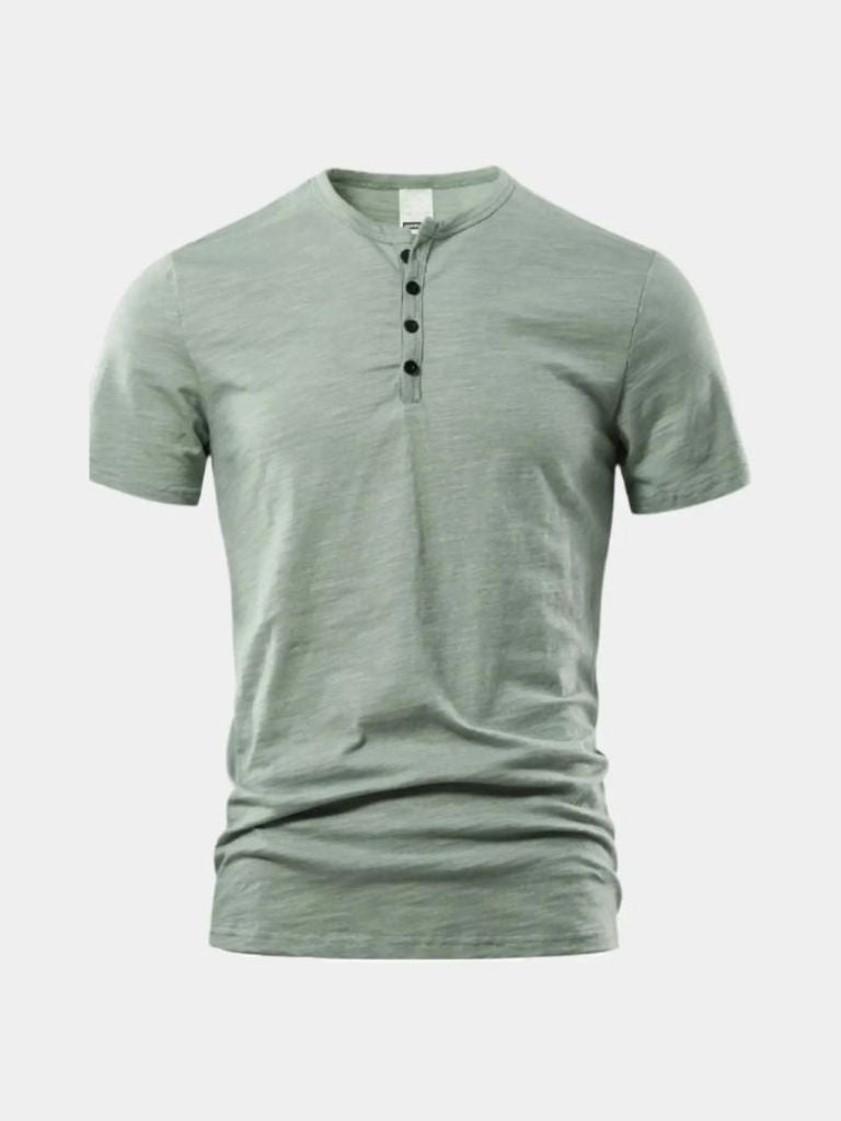 Essential Casual Henley Neck T-Shirt - CAAYWORLD CAAYWORLD
