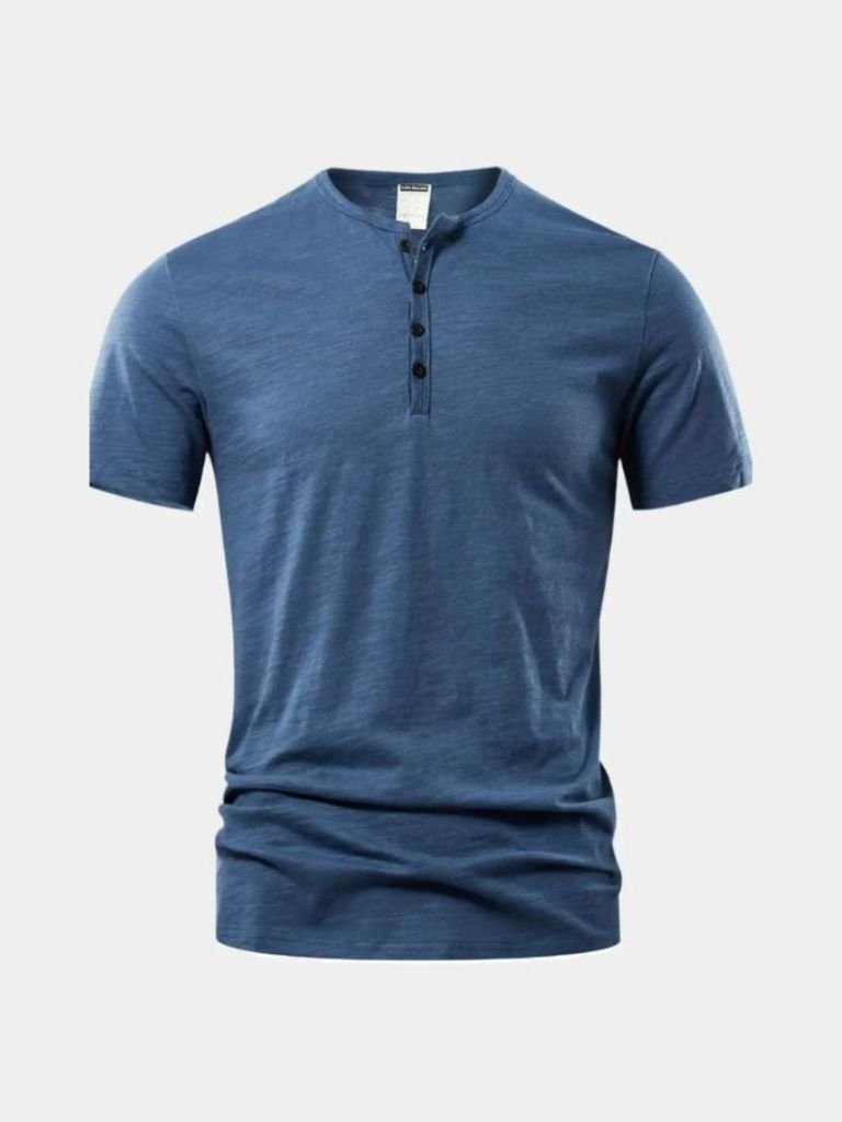 Essential Casual Henley Neck T-Shirt - CAAYWORLD CAAYWORLD