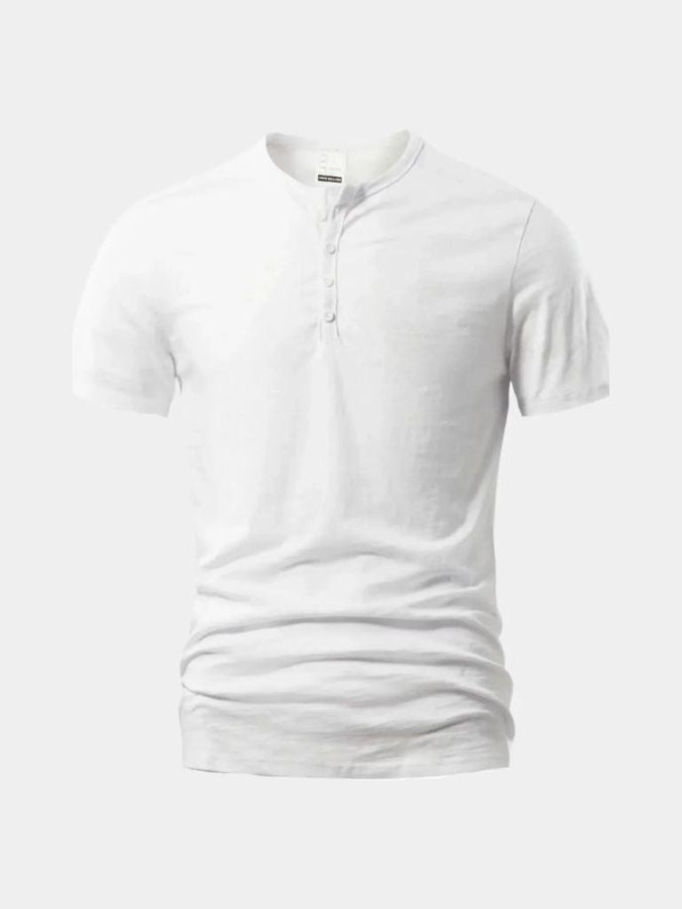 Essential Casual Henley Neck T-Shirt - CAAYWORLD CAAYWORLD