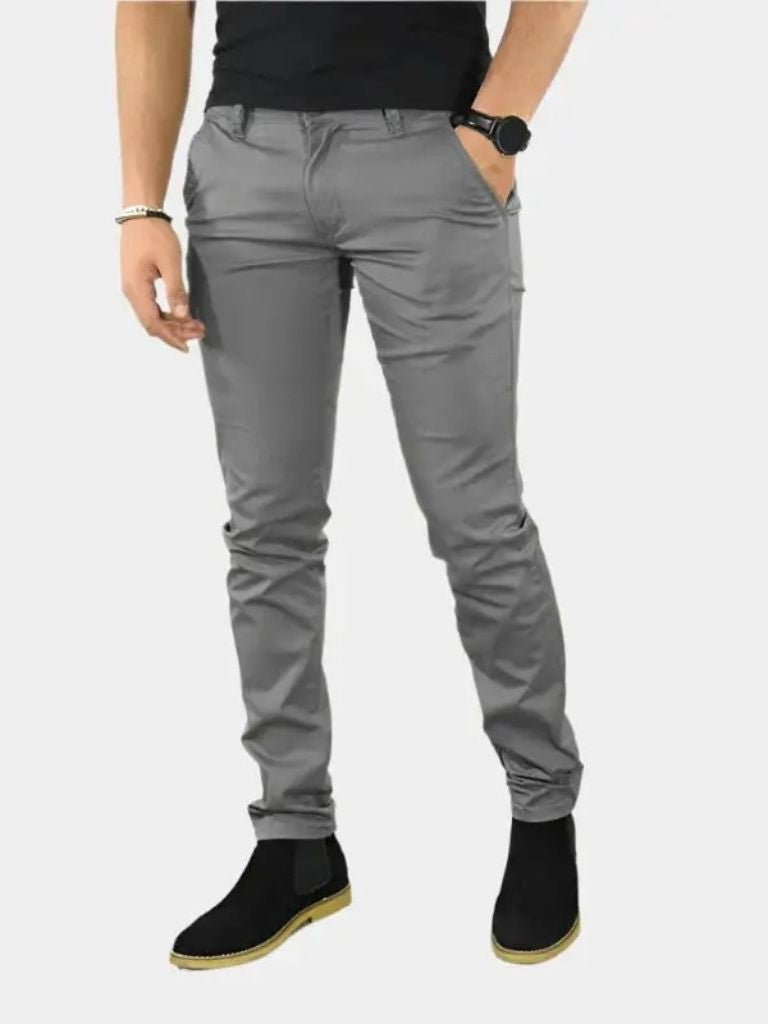 Essential Slim Fit Straight Trousers - CAAYWORLD CAAYWORLD