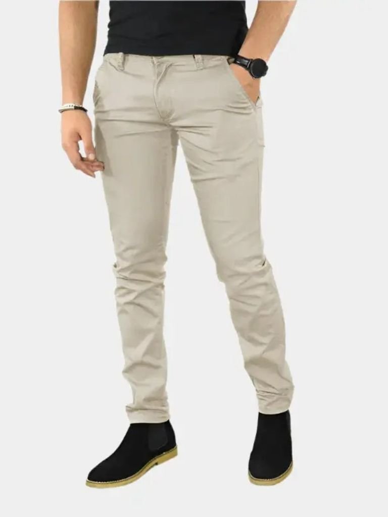 Essential Slim Fit Straight Trousers - CAAYWORLD CAAYWORLD