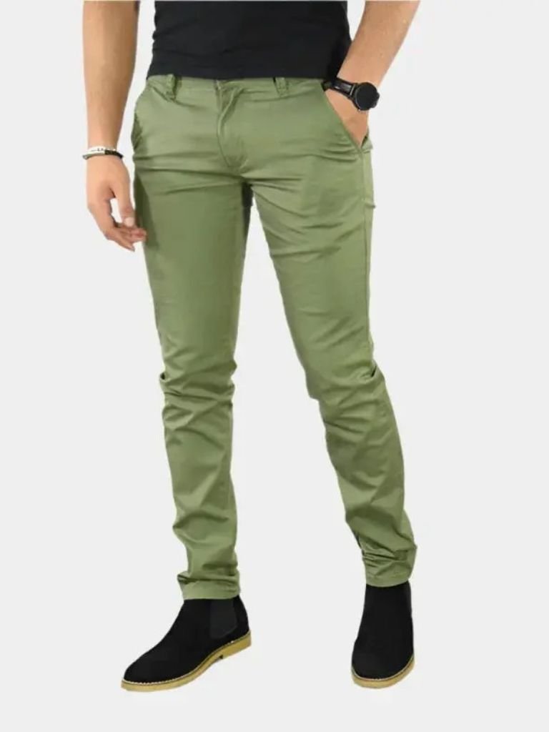 Essential Slim Fit Straight Trousers - CAAYWORLD CAAYWORLD