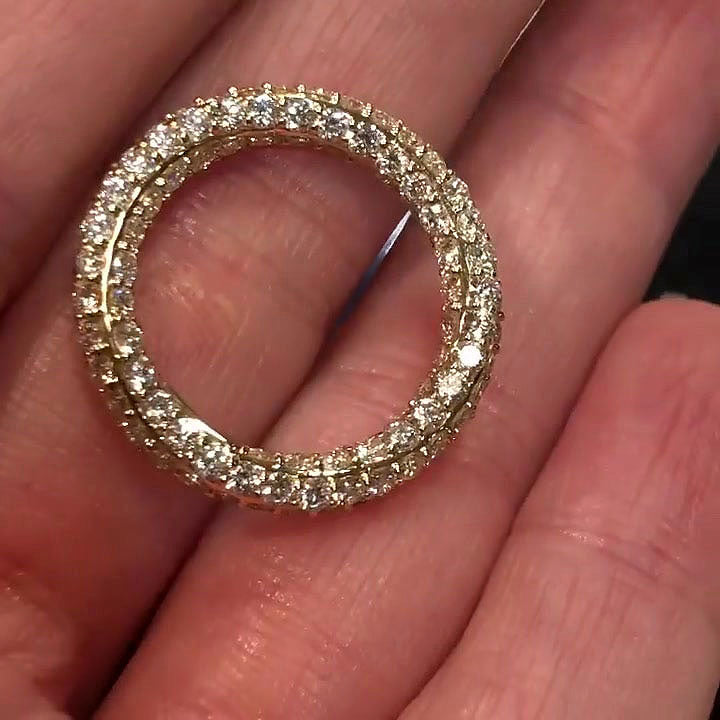 Golden Tone Twisted Eternity Band Shineofdiamond