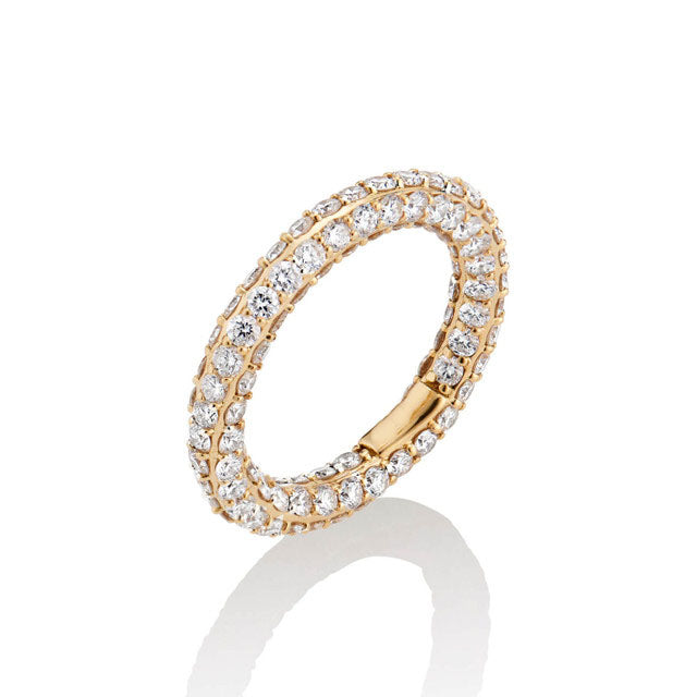 Golden Tone Twisted Eternity Band Shineofdiamond