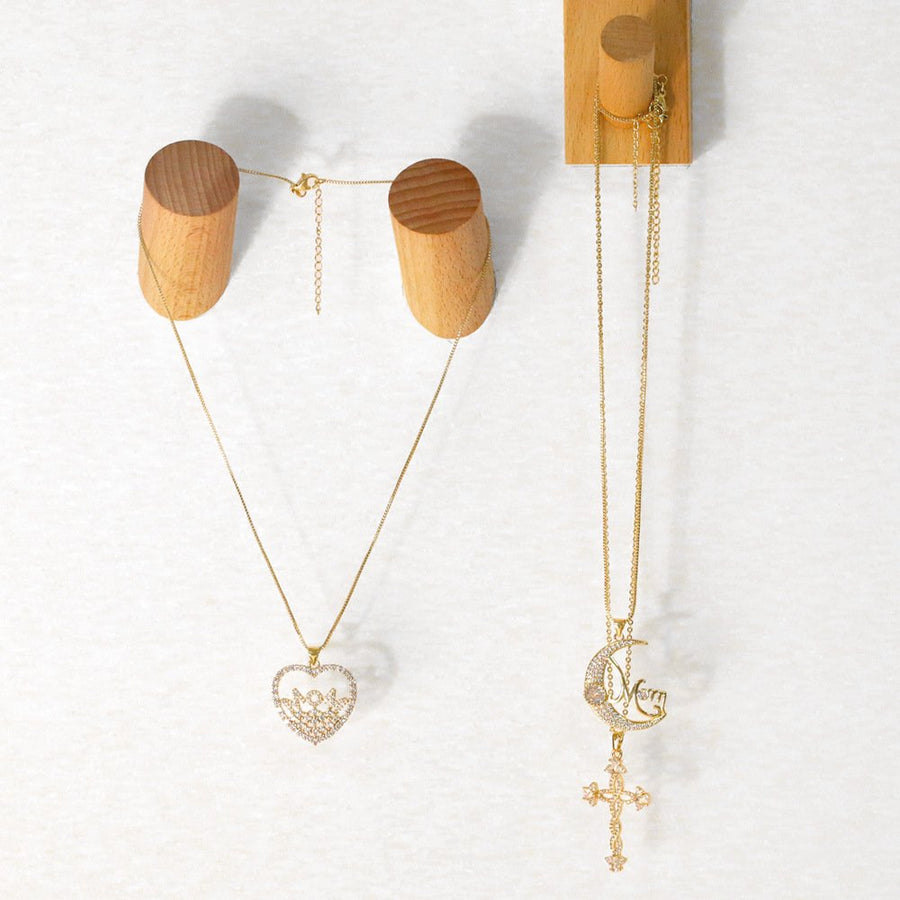 Vintage 'Mother's Day' Golden Tone Pendant Necklace Dazzleyesjewelry