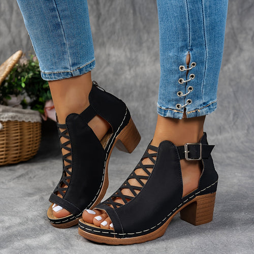 Nessa | Lattice-Heel Sandals