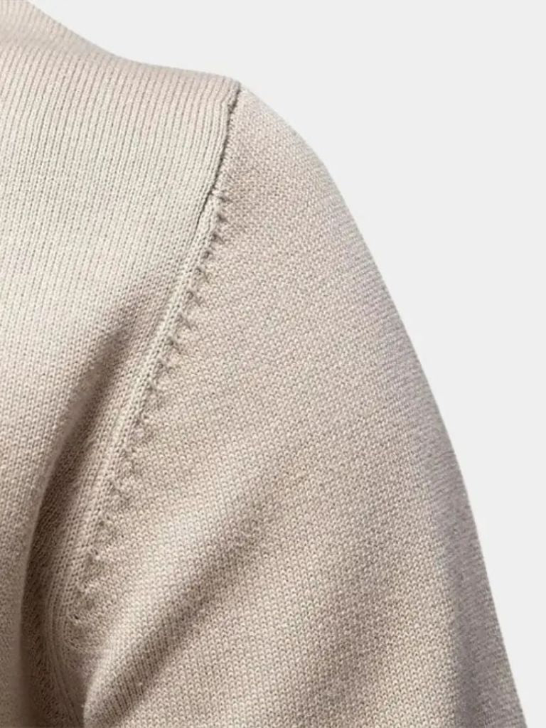 Half Zip Knitwear Solid Color Cardigan Sweater - CAAYWORLD CAAYWORLD