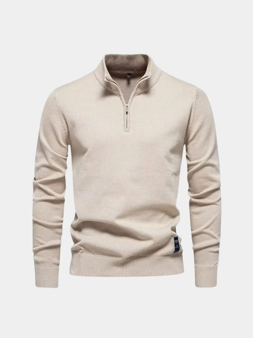 Half Zip Knitwear Solid Color Cardigan Sweater - CAAYWORLD CAAYWORLD