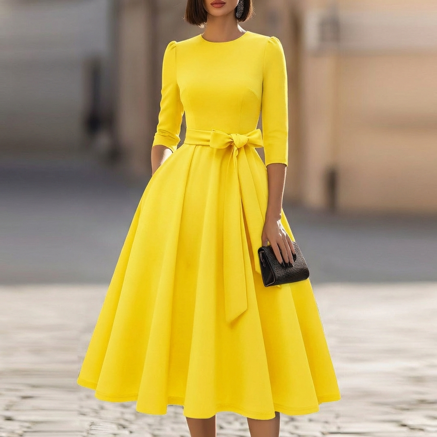 Crew-Neck Midi Dress