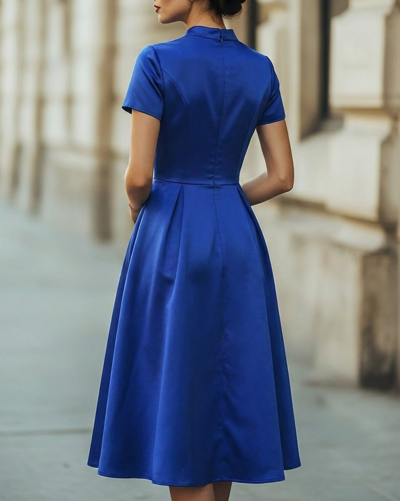 Classic Elegance A-Line Midi Dress