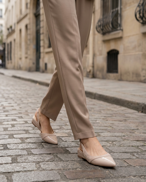 Cina Leather Slingback - Heels