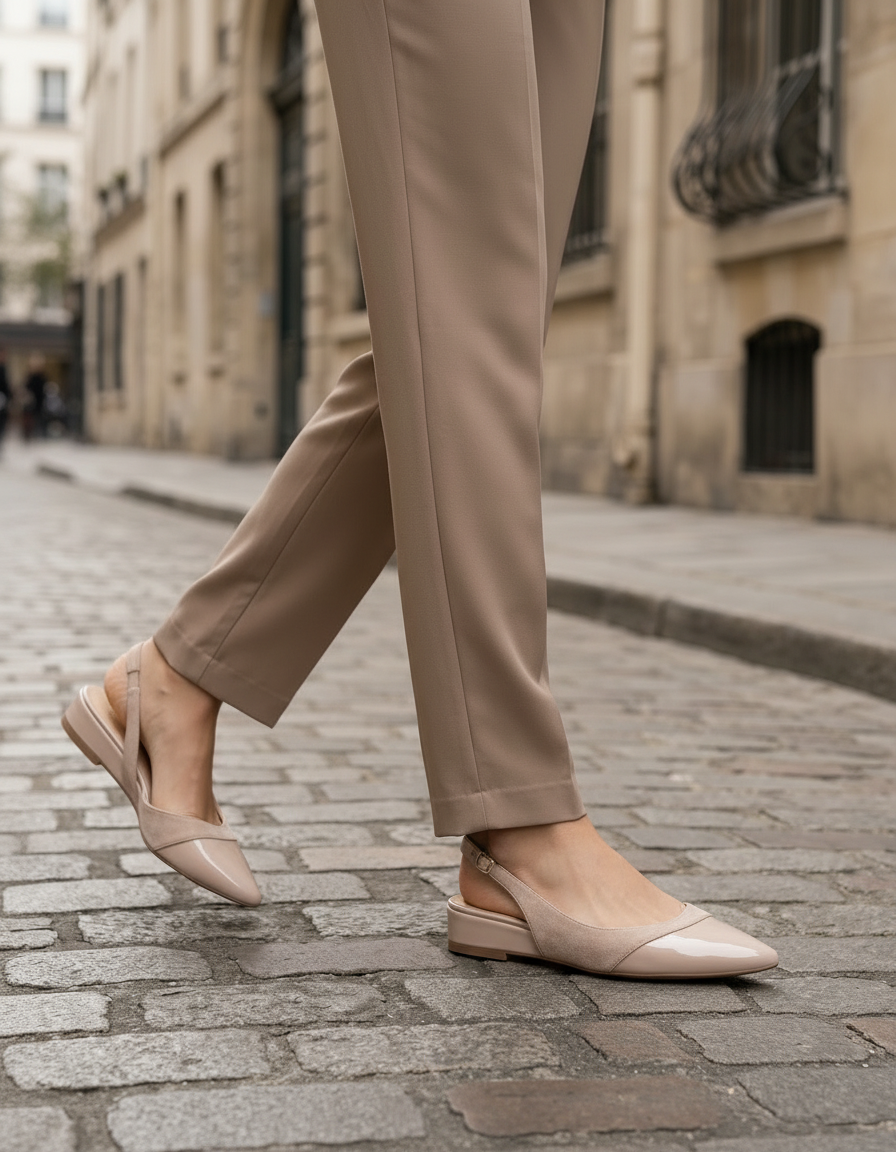 Cina Leather Slingback - Heels