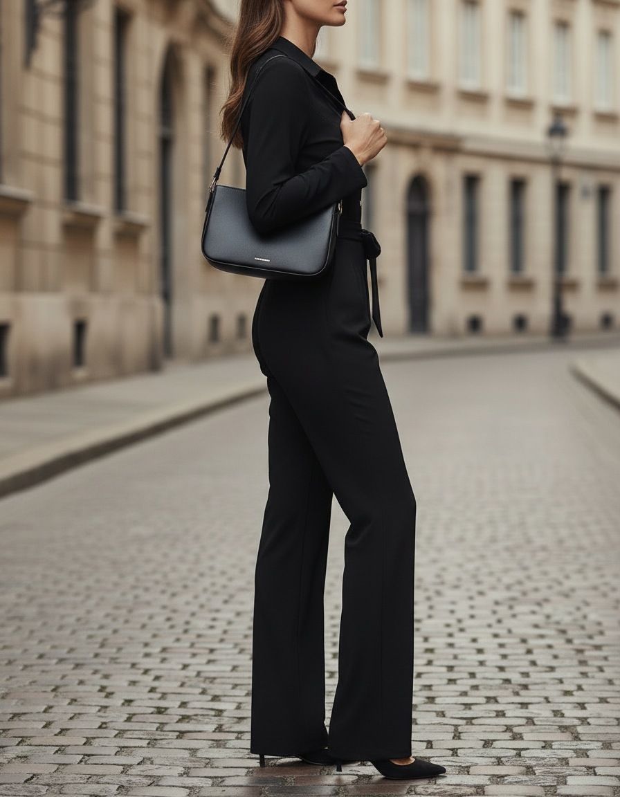 Elegant Tailored Wide-Leg Jumpsuit