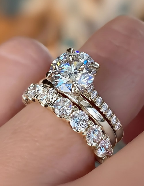 3PCS 4.0Ct Oval Cut Sterling Silver Bridal Set