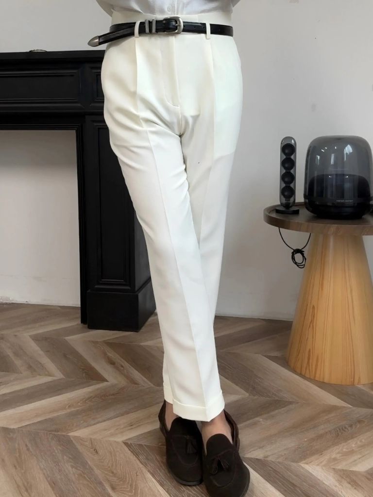 Hollywood Classic Trousers (Belt Included) - CAAYWORLD CAAYWORLD